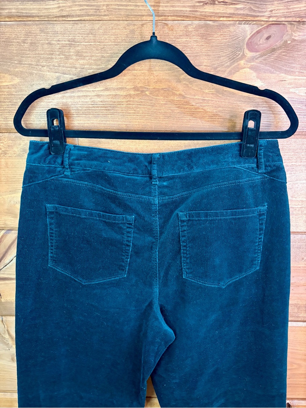 Coldwater Creek Teal Corduroy Natural Fit Flare Pants Size 8 ππ€ - Picture 3 of 6